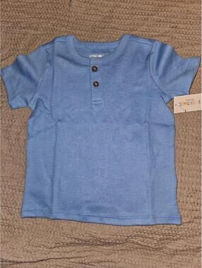 Boy’s Garanimals Henley Shirt; Blue - Size 2T - BNWT